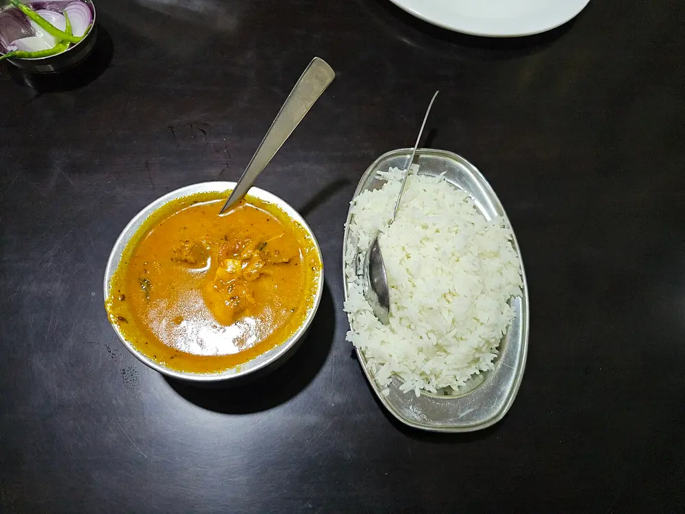 Rice and curry, the everyday Sri Lankan meal